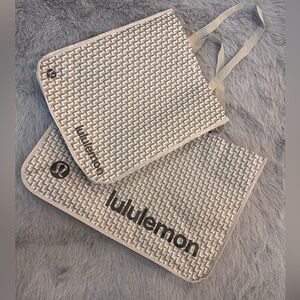 Lululemon NEW reusable bags /  bone and cream